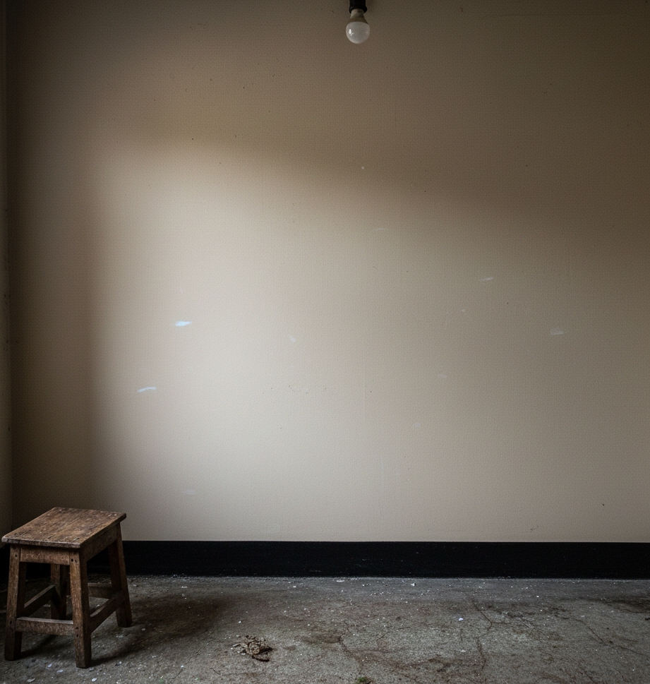 Wall after damp treatment and replastering